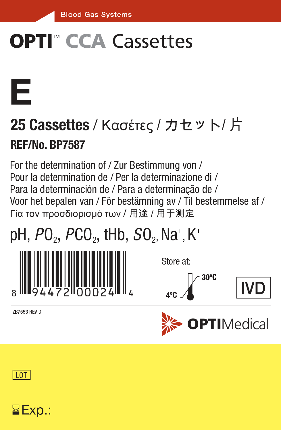 Blood Gas Cassettes